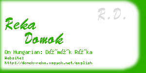 reka domok business card